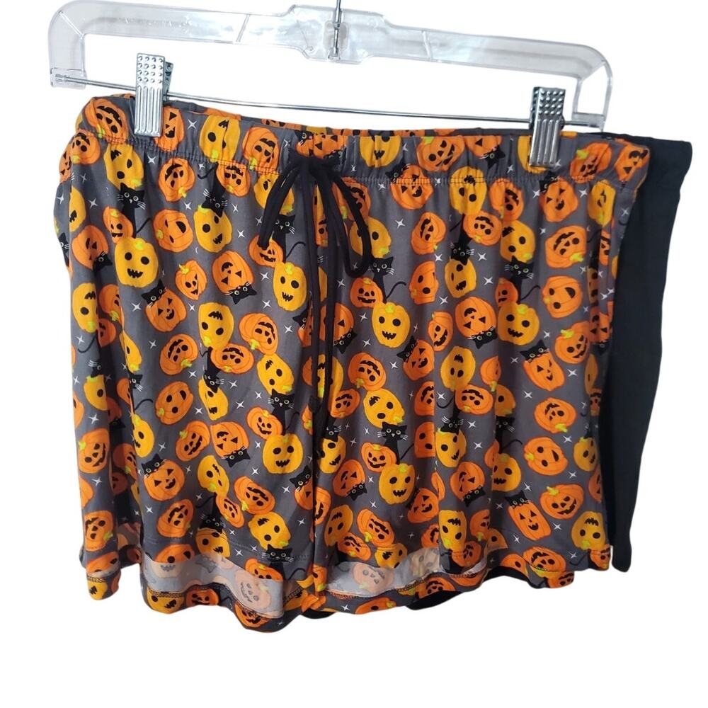 Pillow Talk 2 Pack Pumpkins and Cats Sleep Lounge Shorts, NWOT, XL